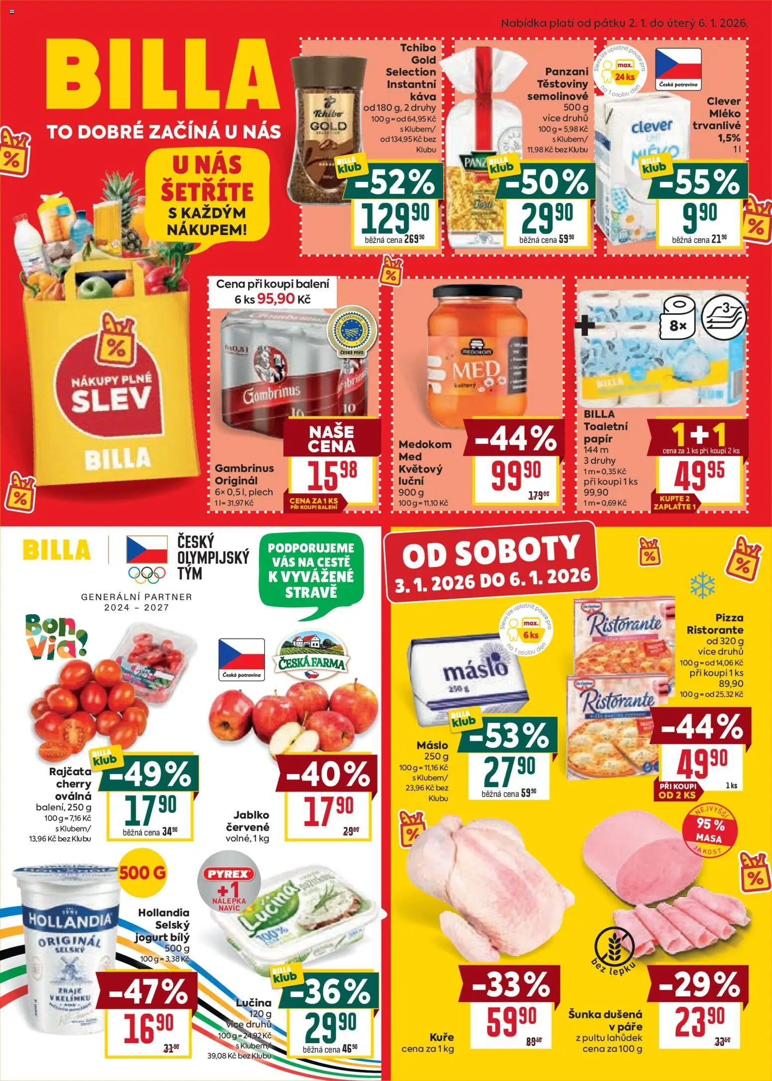 Billa Velký leták - strana 1- platný od 02.01.2026