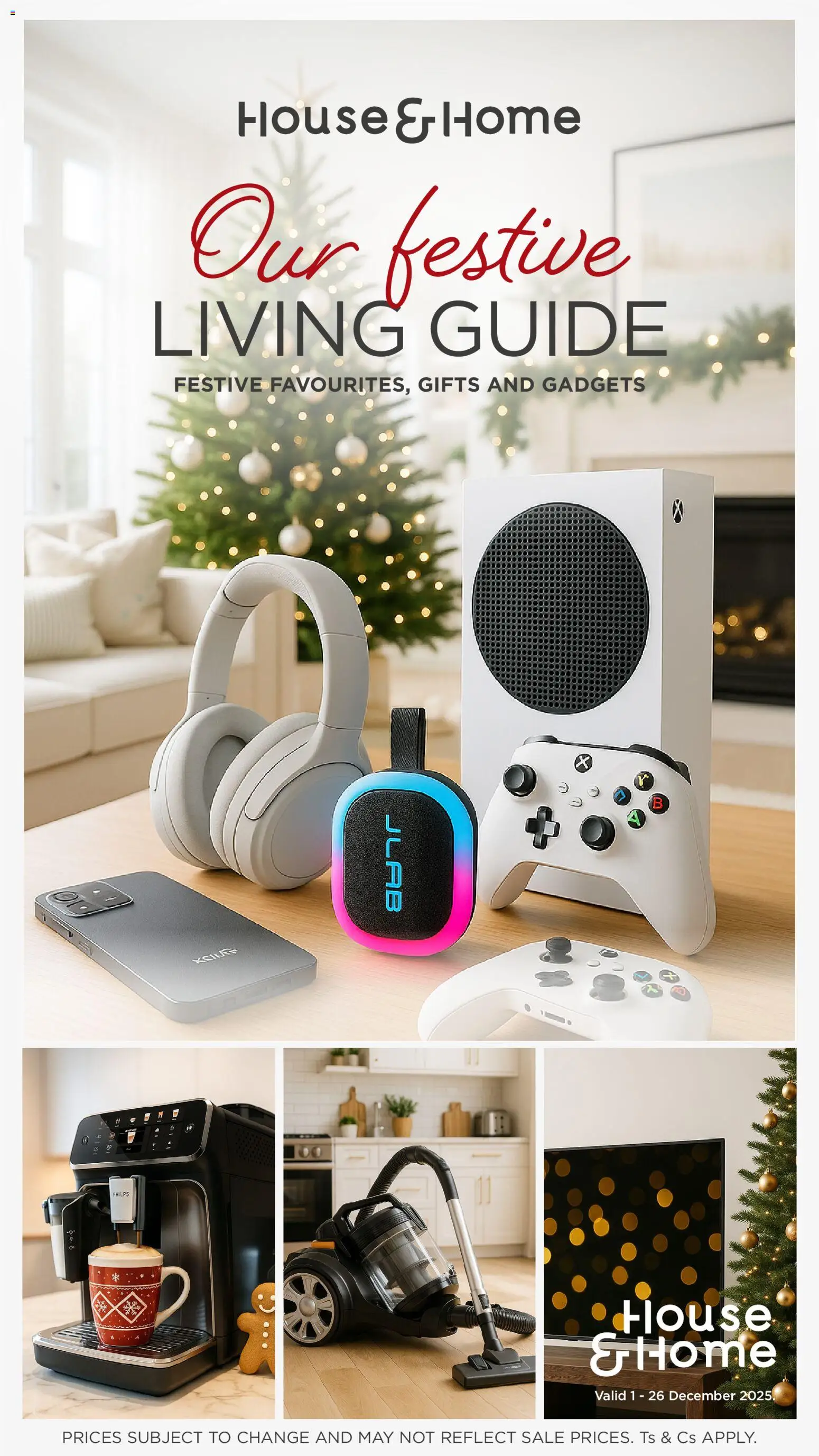 House and Home - Our Festive Living Guide - page 1- valid from 01/12/2025