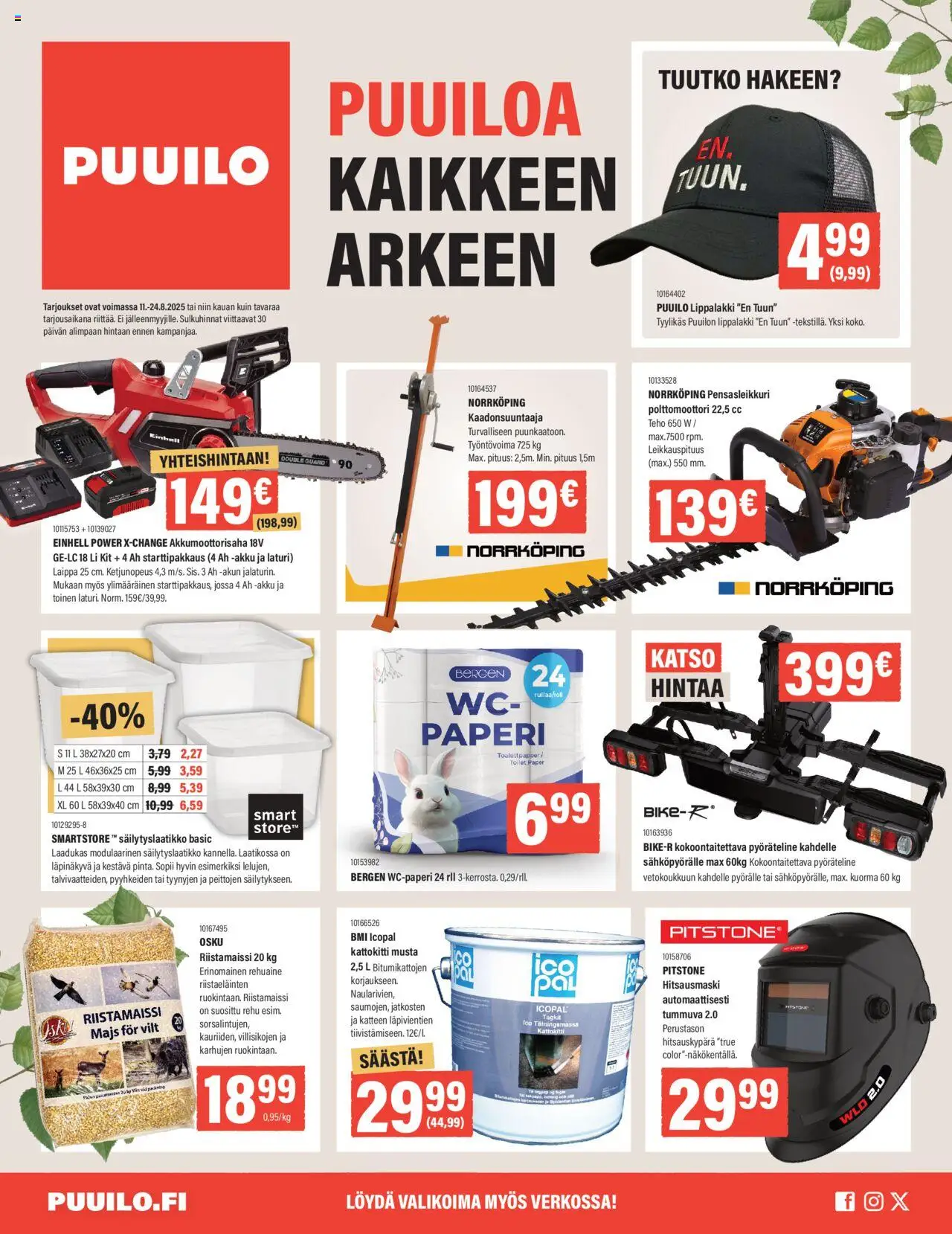 Puuilo tarjoukset - sivu 1- voimassa alkaen 11/08/2025