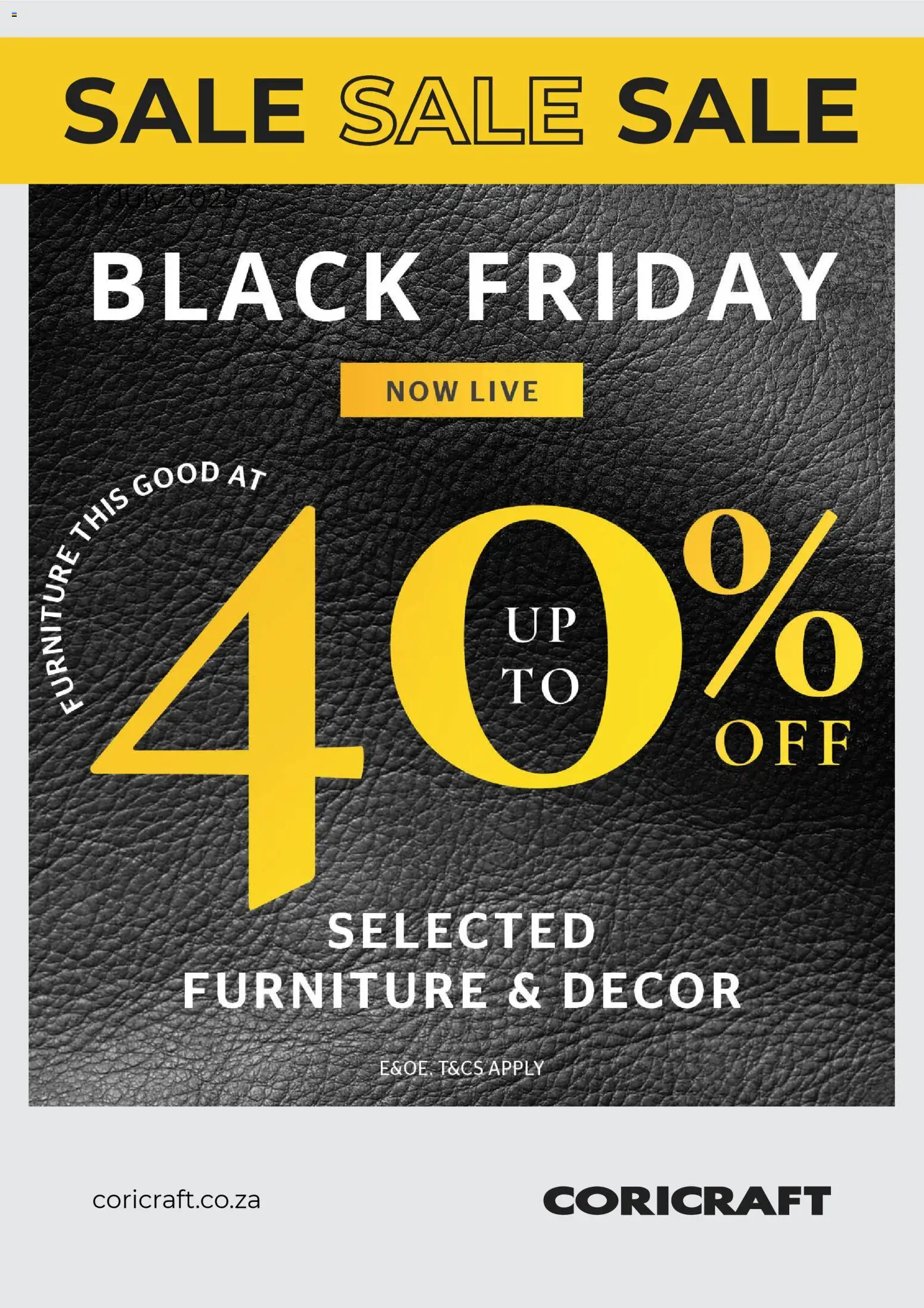 Coricraft Black Friday  - page 1- valid from 23/10/2025