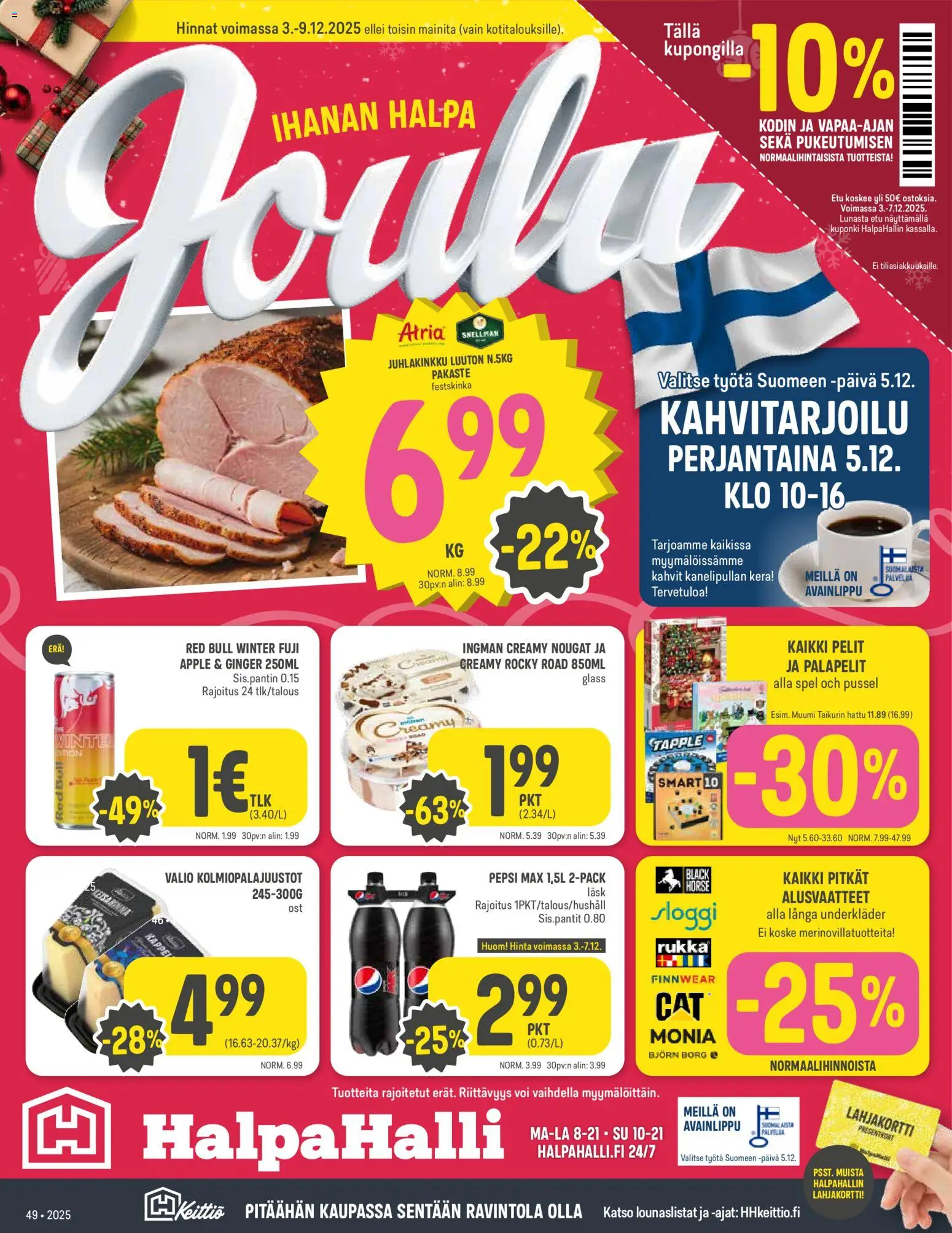 Halpa Halli tarjoukset - sivu 1- voimassa alkaen 03/12/2025