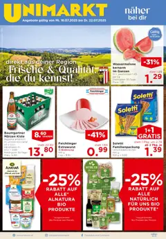 Vorschau Unimarkt Innviertel gültig ab 16.07.2025