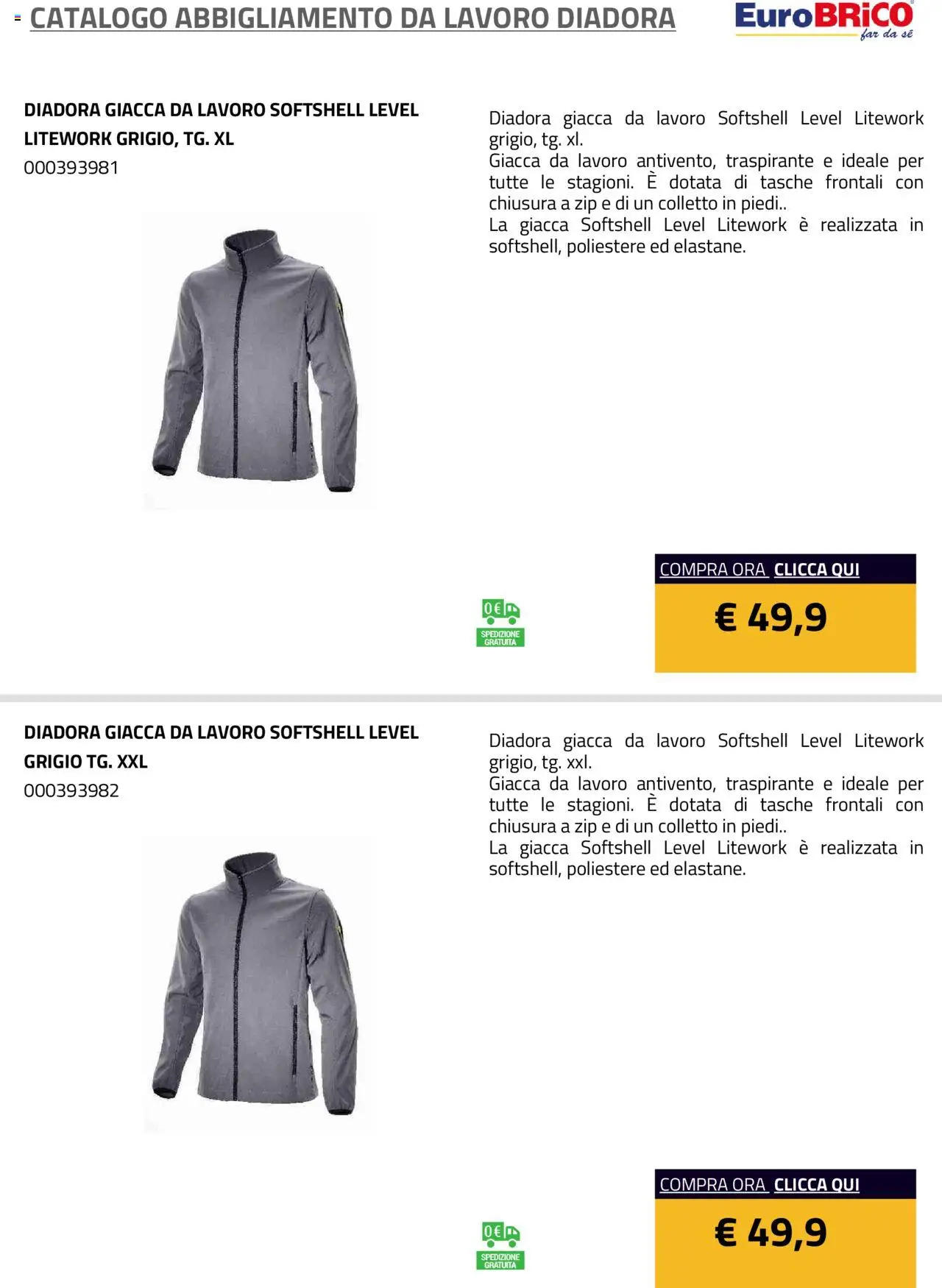 Eurobrico Abbigliamento da Lavoro Diadora catalogo - pagina 10 - valido dal 23/07/2025