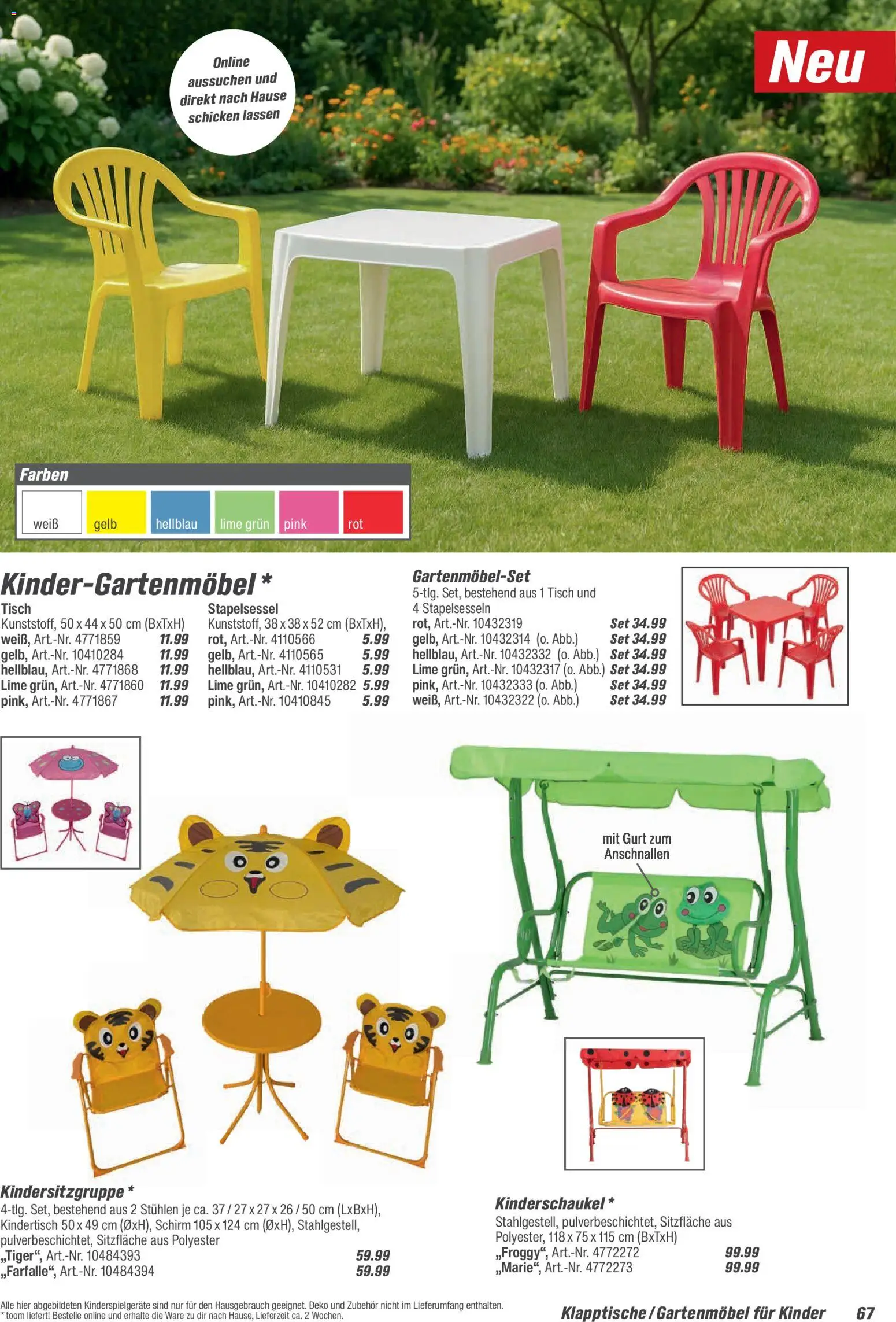 Toom Baumarkt  Gartenmöbel & Solar-Leuchten 2026 - Seite 67 - gültig ab 01.01.2026