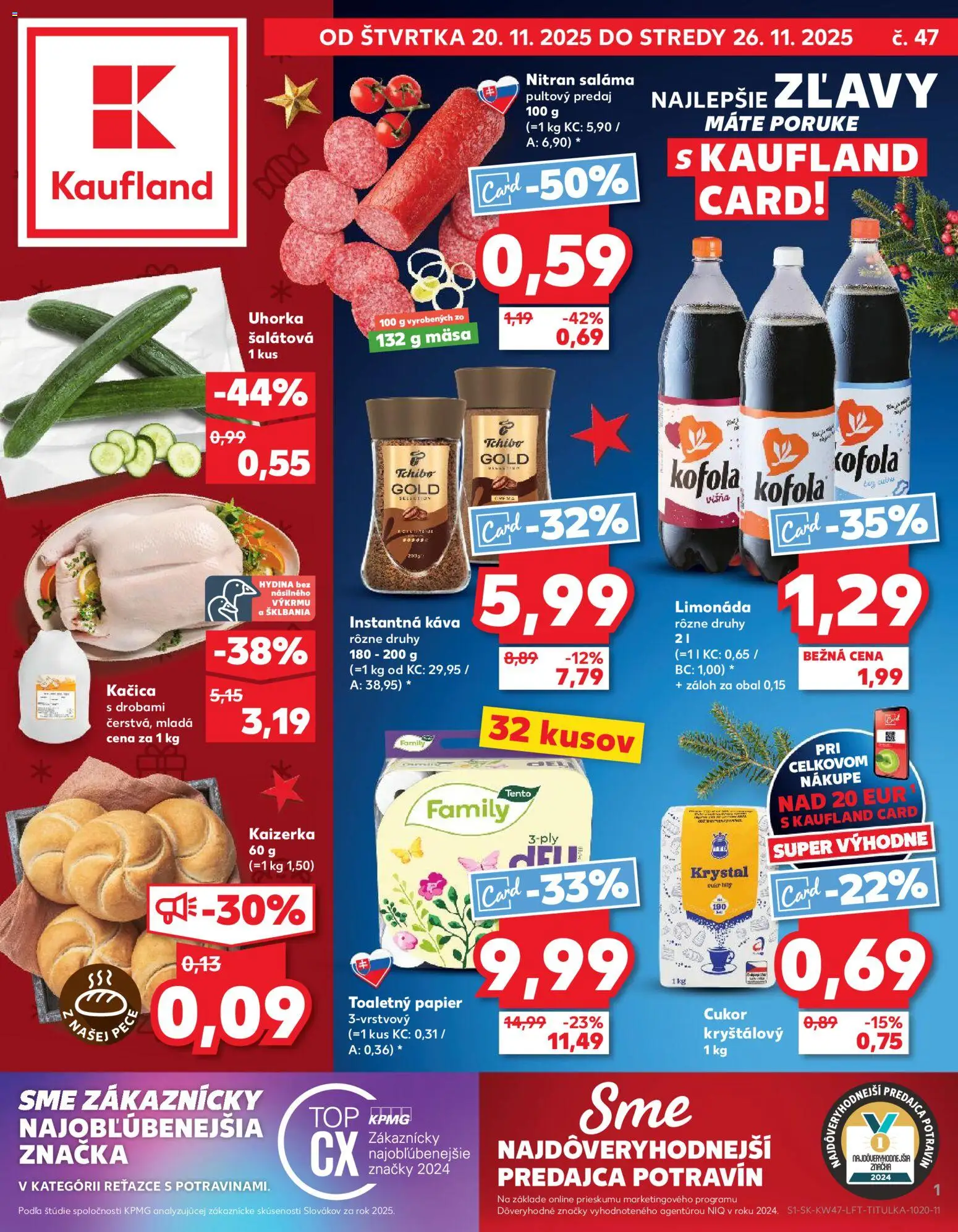 Kaufland SK Akciós újság - 1oldal - érvényes 2025.11.20.-tól