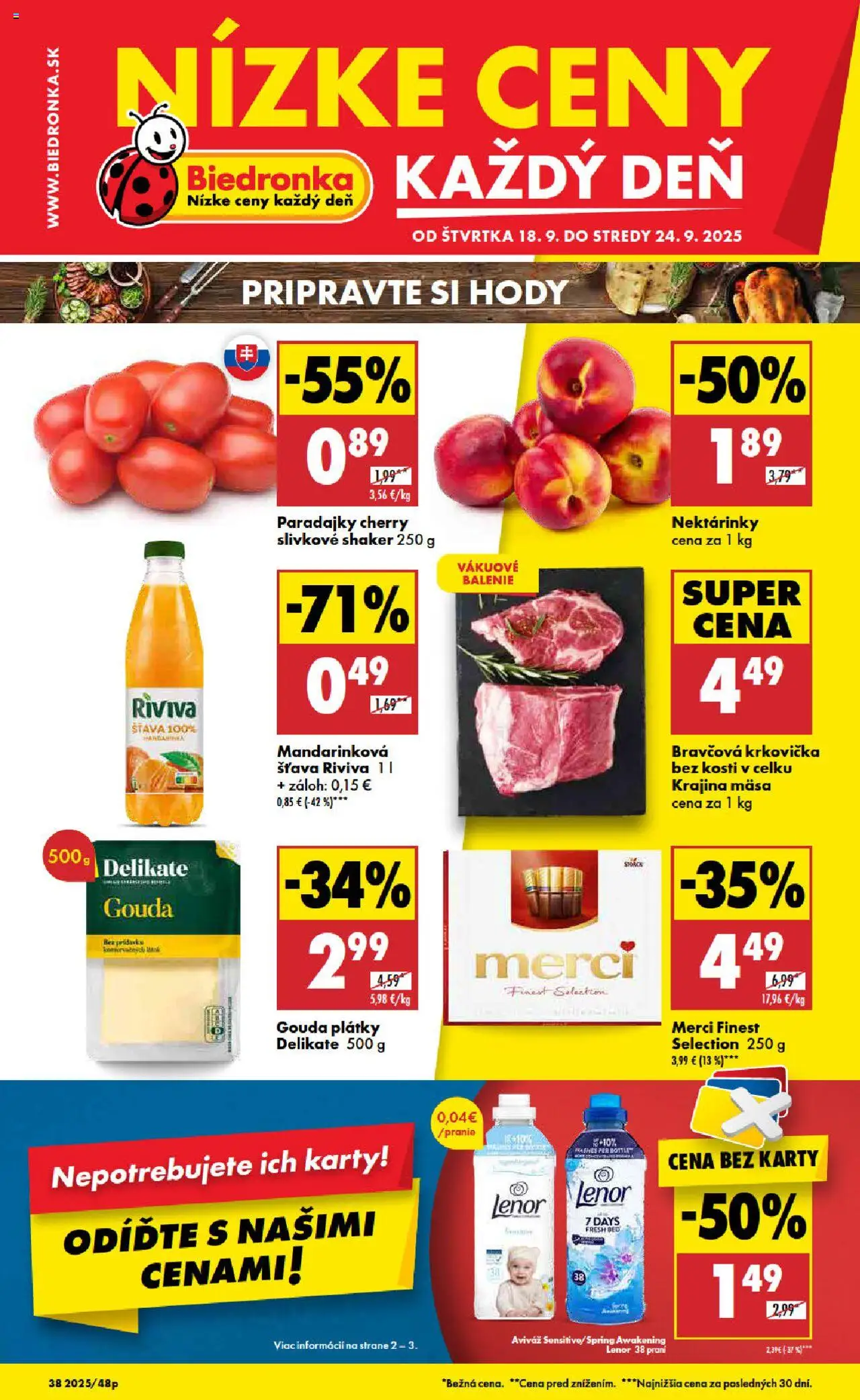 Biedronka leták - strana 1- platný od 18.09.2025