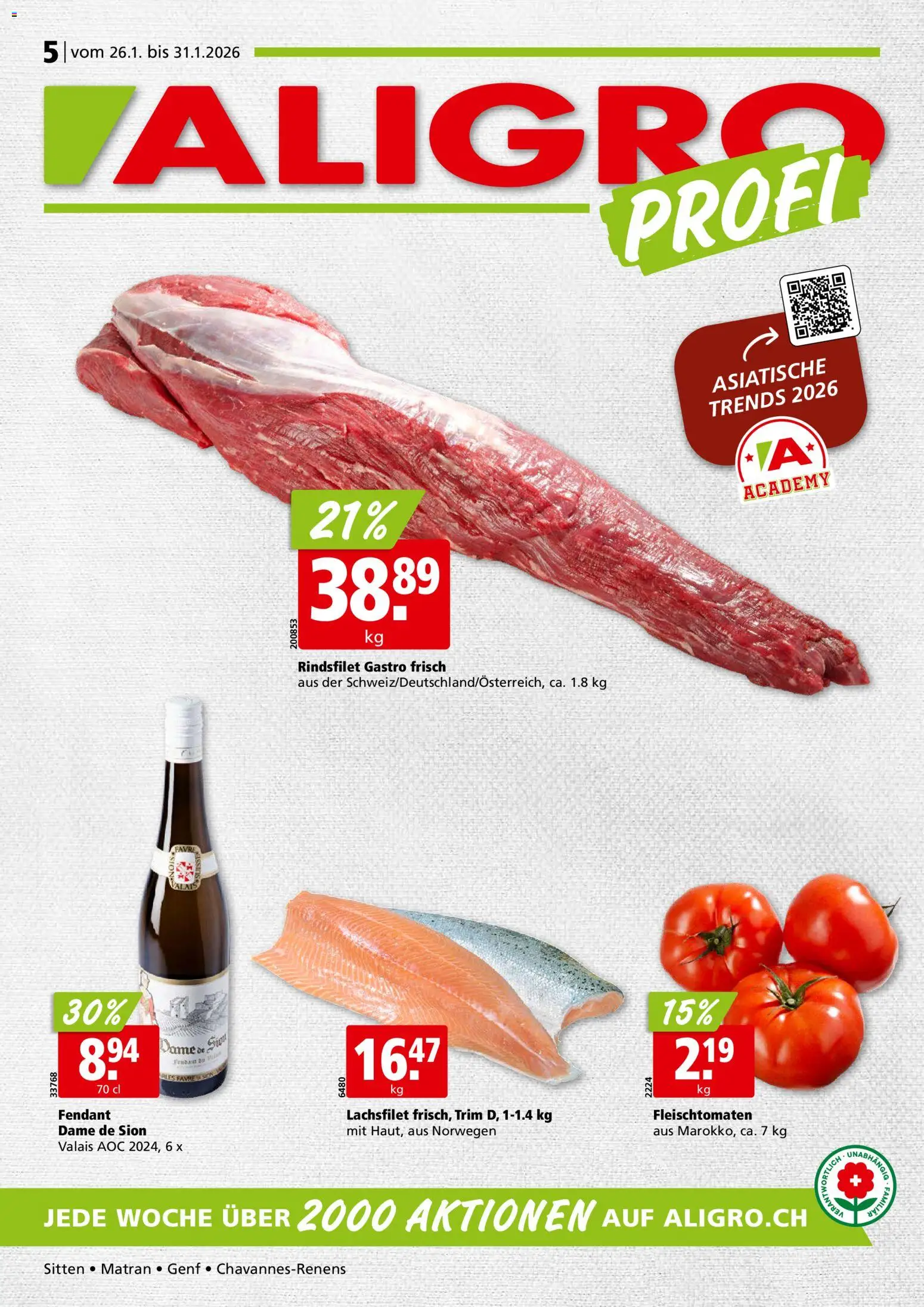 Aligro Aktionen - Seite 1- gültig ab 26.01.2026