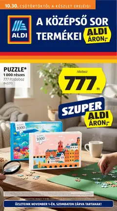 Előnézet Aldi - Középső sor termékei érvényes 2025.10.30.-tól