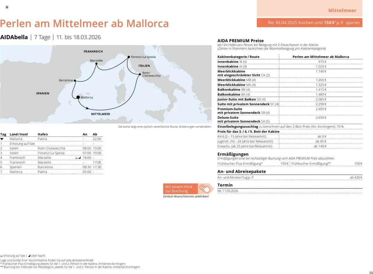 Aida Prospekt Winter 2025/26 - Seite 50 - gültig ab 01.10.2025