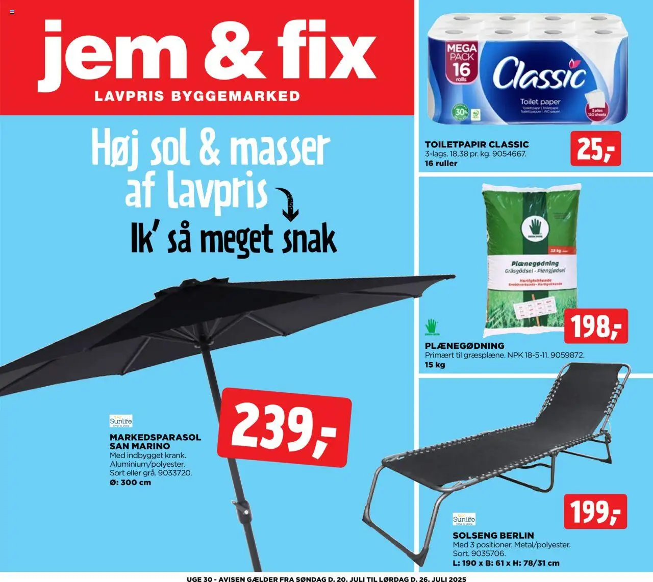 Jem & fix - Tilbudsavis - side 1- gyldig fra 20/07/2025