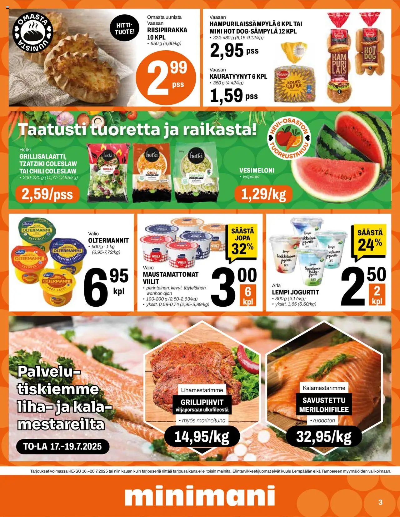 Minimani tarjoukset - sivu 3- voimassa alkaen 16/07/2025