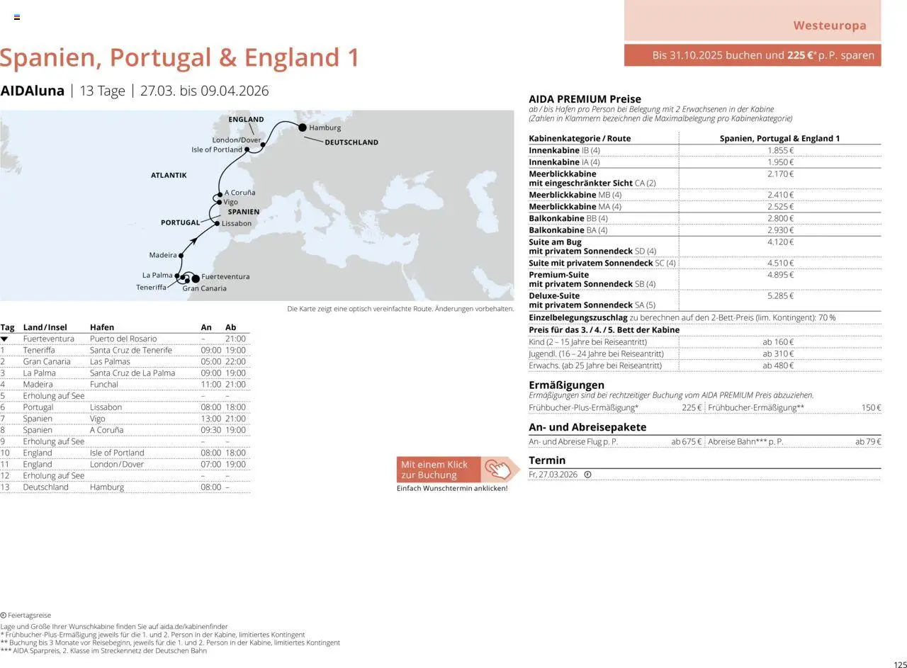 Aida Sommer 2026 - Seite 125 - gültig ab 01.03.2026
