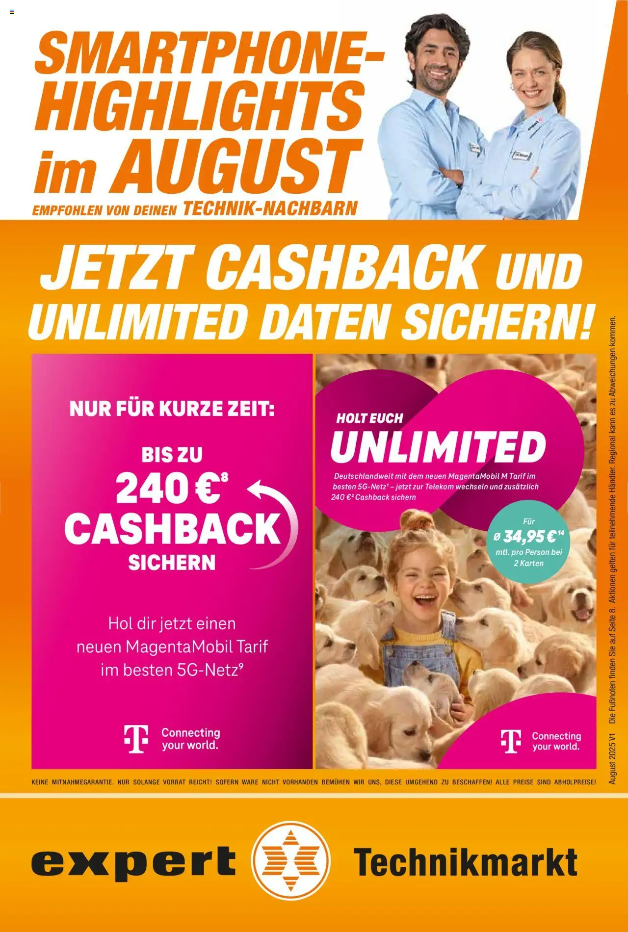 Expert Smarthphone Highlights im August - Seite 1 - gültig ab 01.08.2025