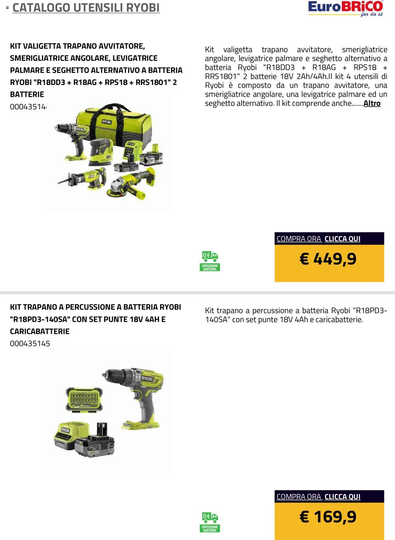 Eurobrico Utensili Ryobi catalogo - pagina 70 - valido dal 23/07/2025