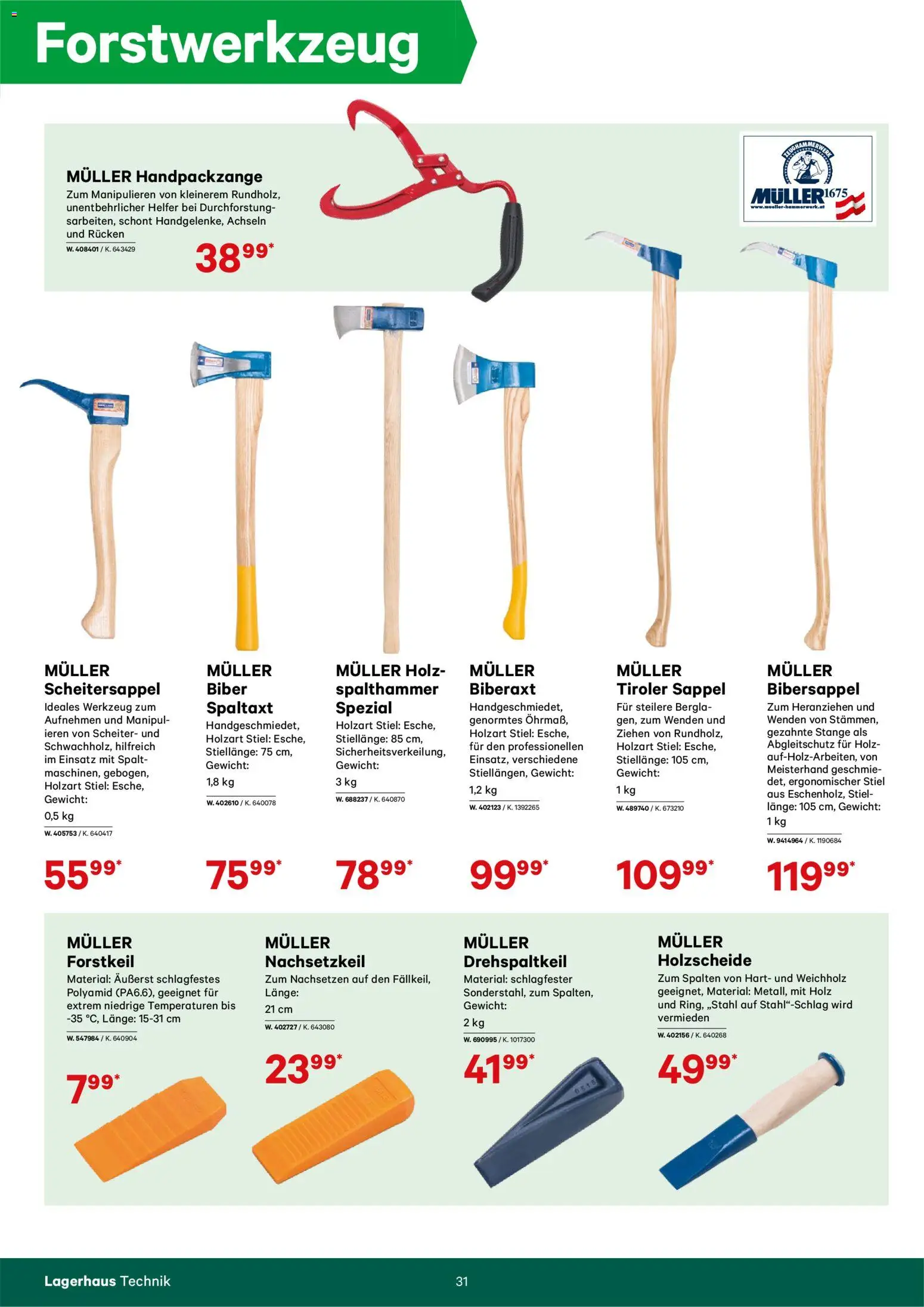 Lagerhaus Forstkatalog - page 31- valid from 01.01.2025