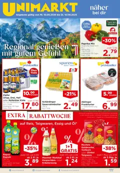 Vorschau Unimarkt Zentralraum gültig ab 10.09.2025