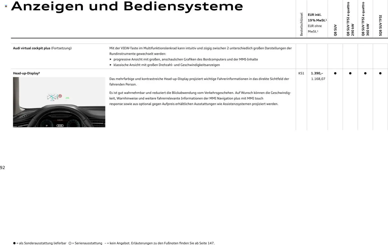 Audi Q8 - Seite 92 - gültig ab 06.11.2025