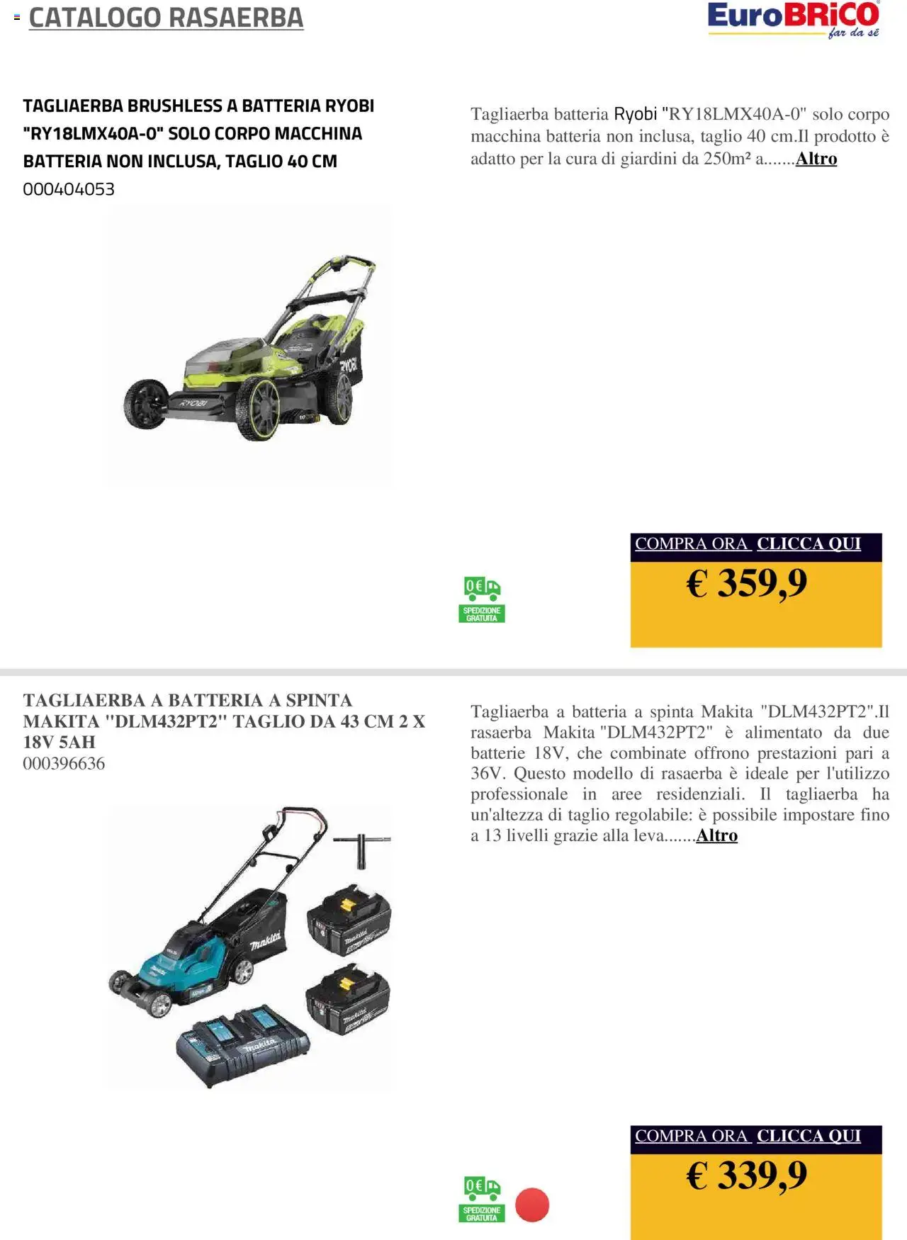 Eurobrico Rasaerba catalogo - pagina 30 - valido dal 23/07/2025