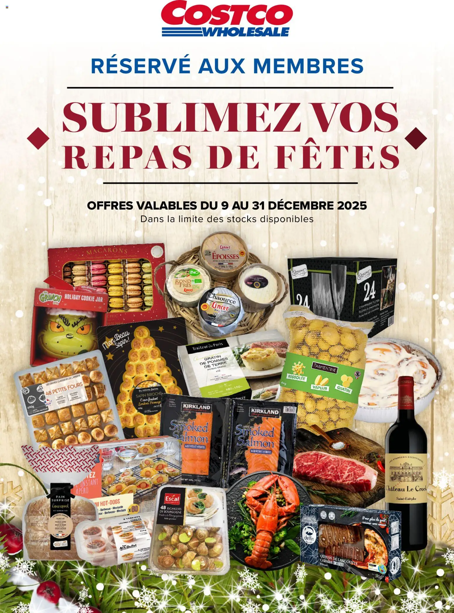 Costco Sublimez vos repas de fêtes - page 1 - valable à partir du 09/12/2025