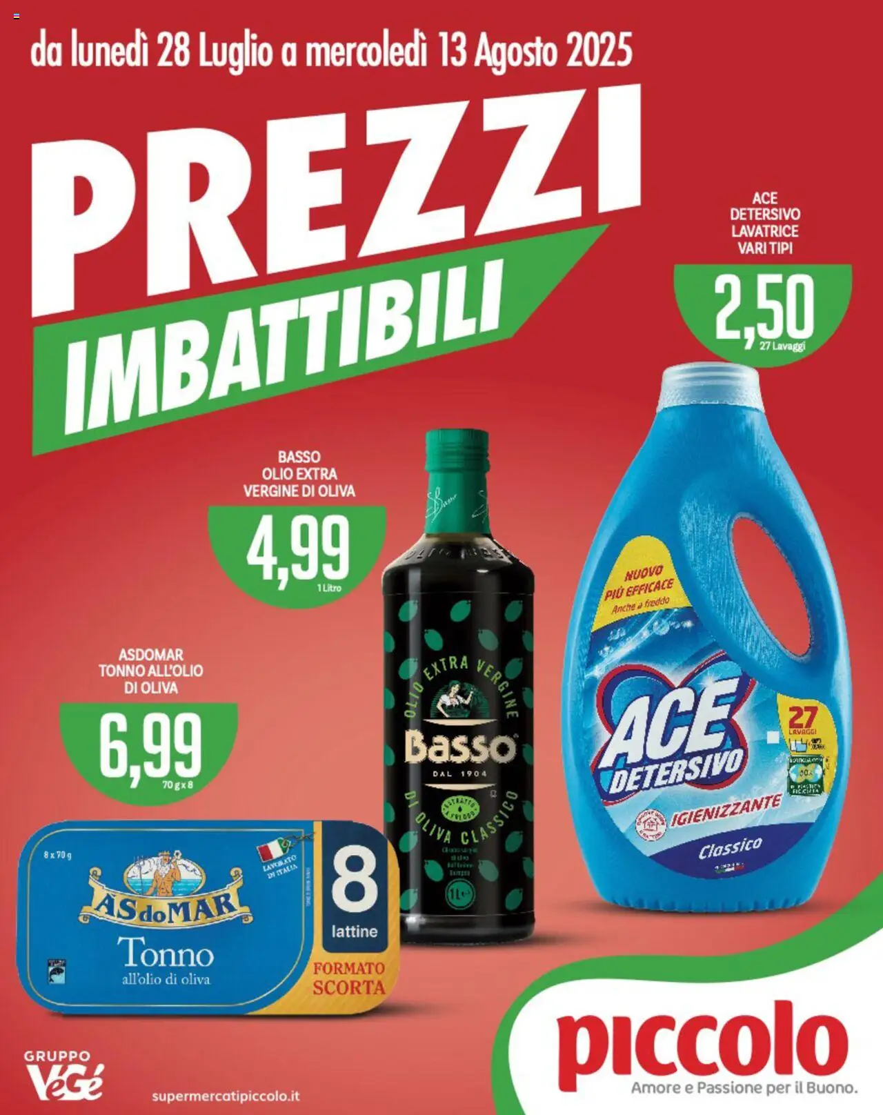 Volantino Piccolo	 - pagina 1 - valido dal 28/07/2025