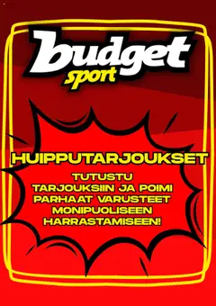 Esikatselu Budget Sport tarjoukset voimassa alkaen 18/08/2025