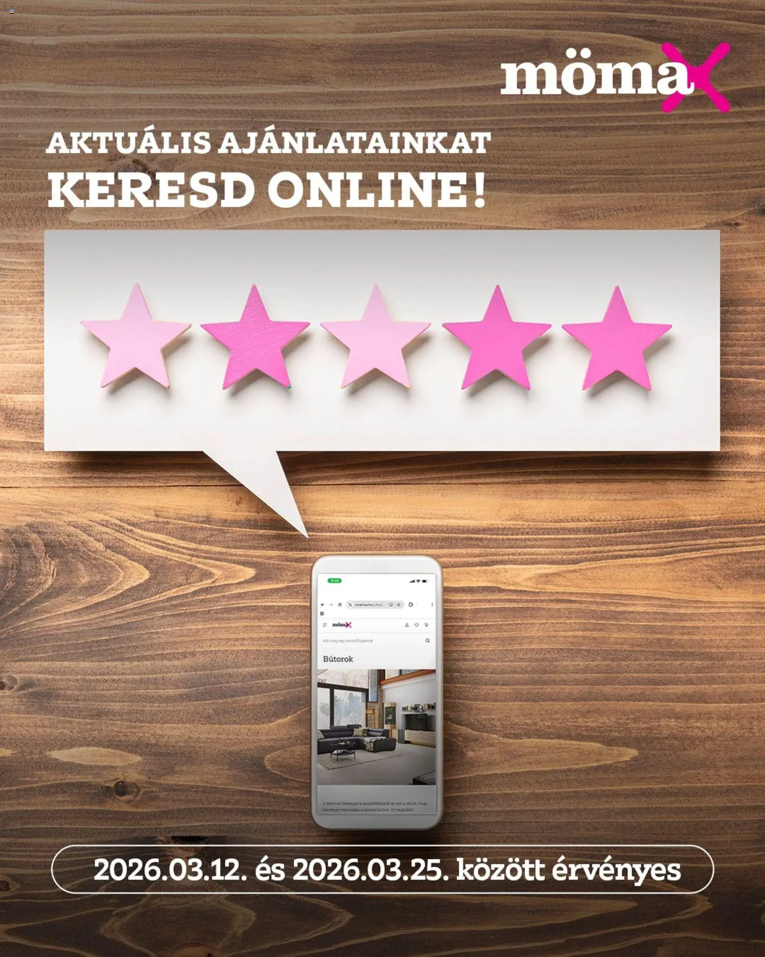 Mömax akciós újság - 1oldal - érvényes 2026.03.12.-tól