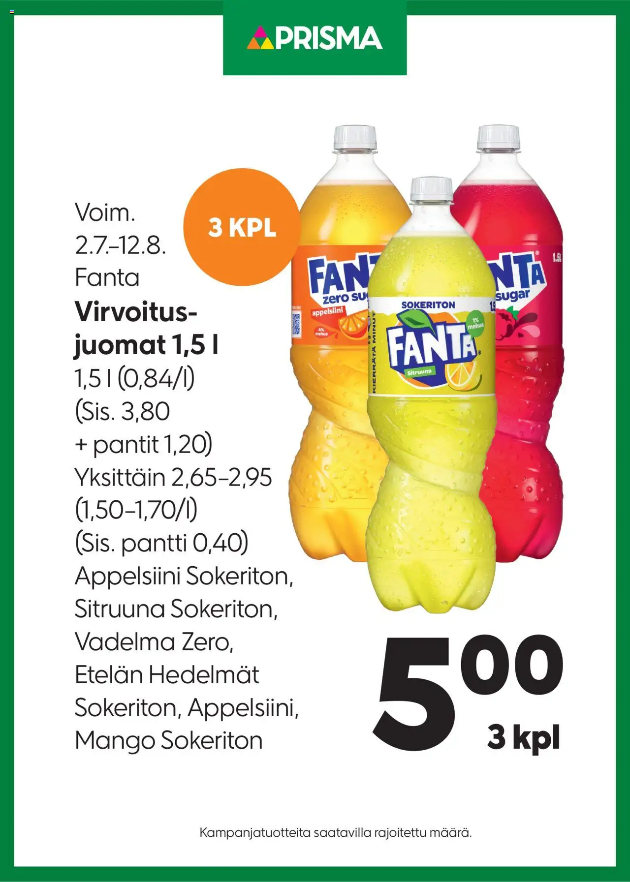 Prisma tarjoukset Fanta - sivu 1- voimassa alkaen 02/07/2025