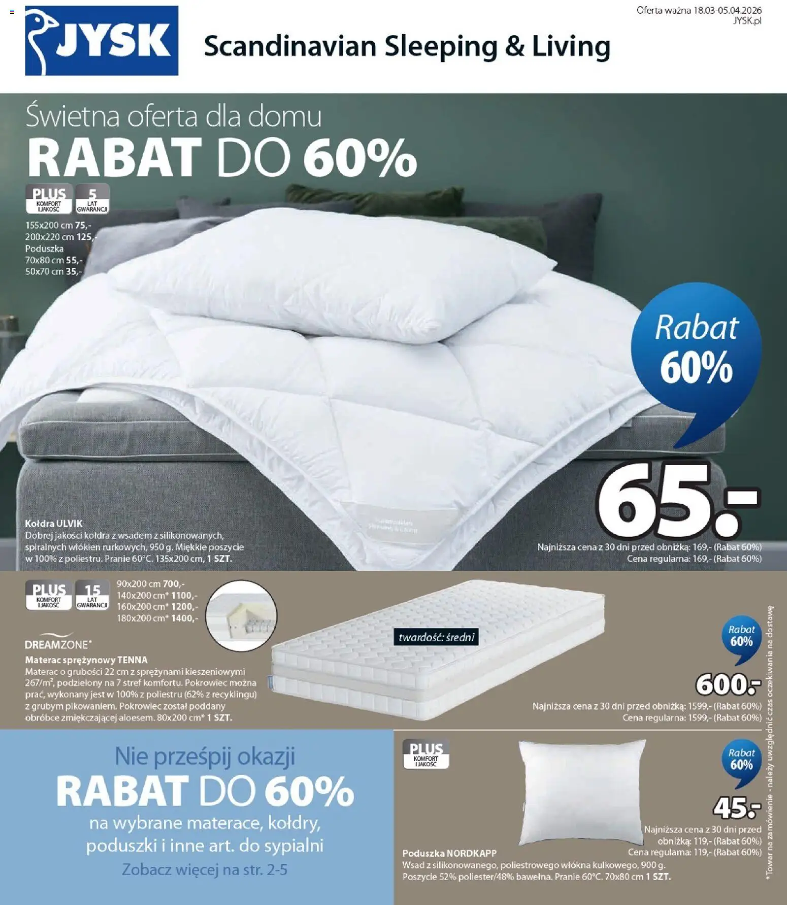JYSK gazetka - strona 1- ważny od 18.03.2026