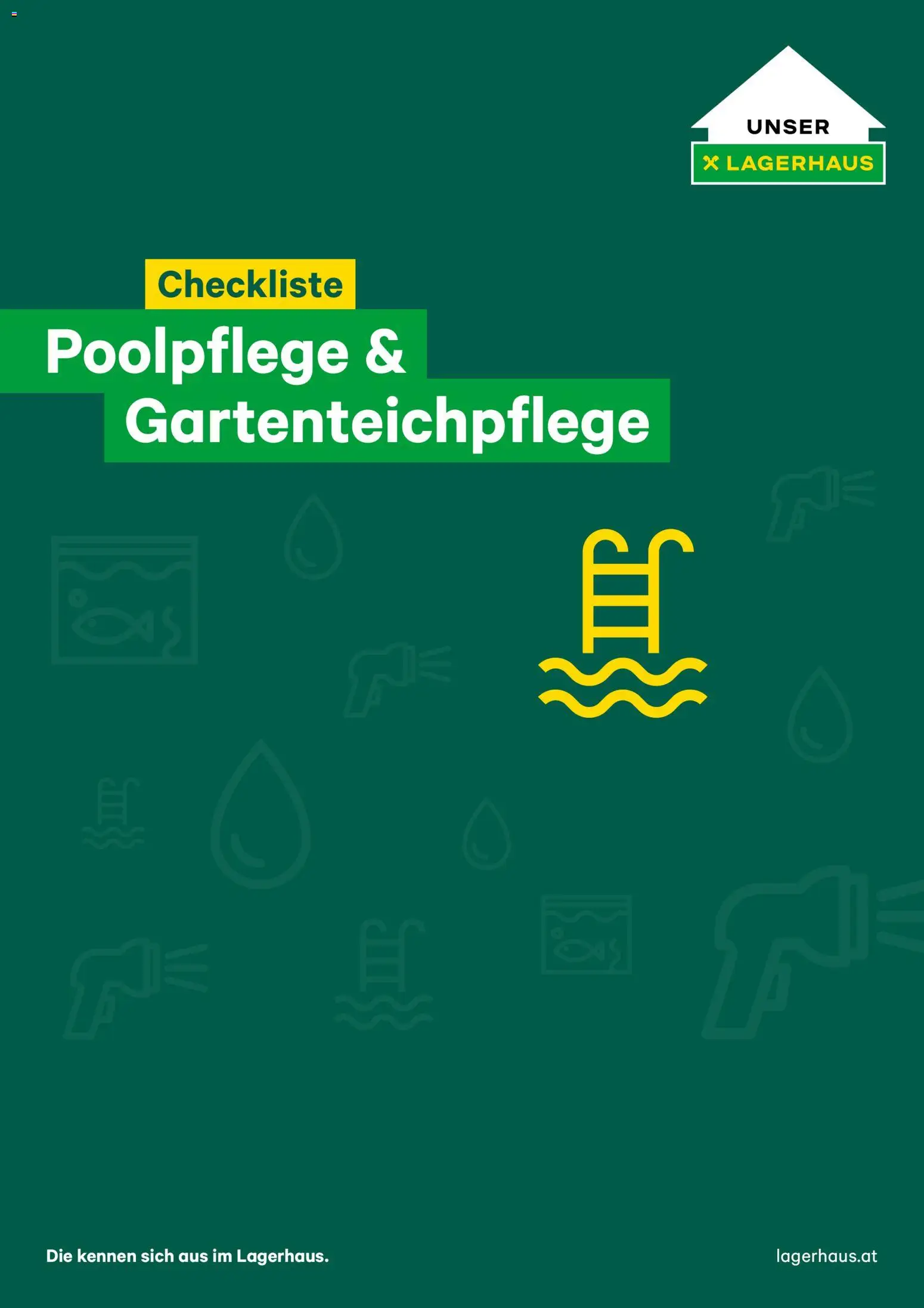 Lagerhaus  Checkliste Poolpflege und Gartenteichpflege - Seite 1- gültig ab 12.11.2025