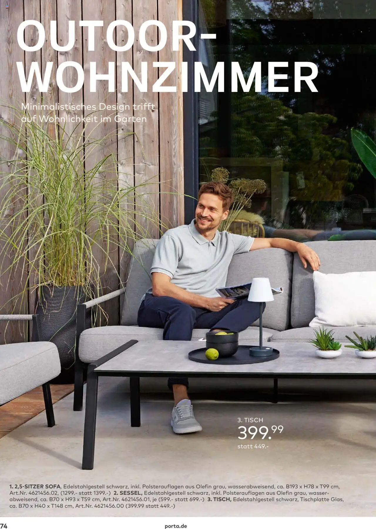 Porta! - Outdoor - Gartenmöbelkatalog 2025 - Seite 74 - gültig ab 02.03.2025