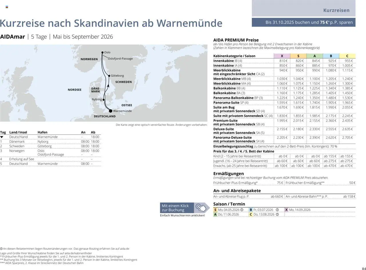 Aida Sommer 2026 - Seite 84 - gültig ab 01.03.2026