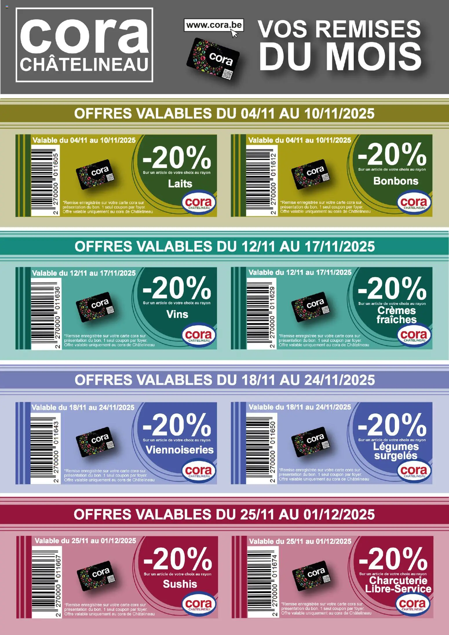 Cora - Newsletter novembre - pagina 1- geldig vanaf 04/11/2025