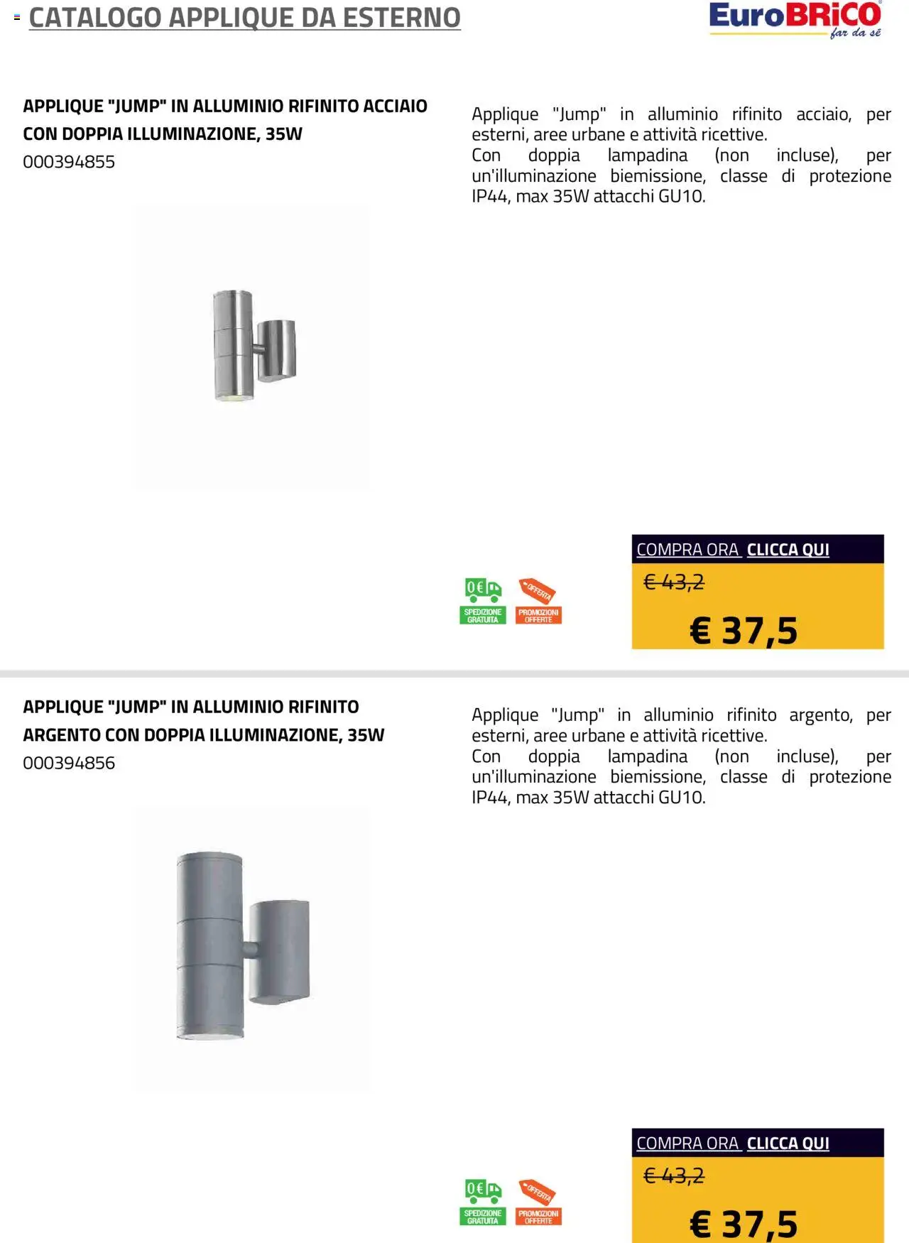 Eurobrico Applique da Esterno catalogo - pagina 26 - valido dal 23/07/2025