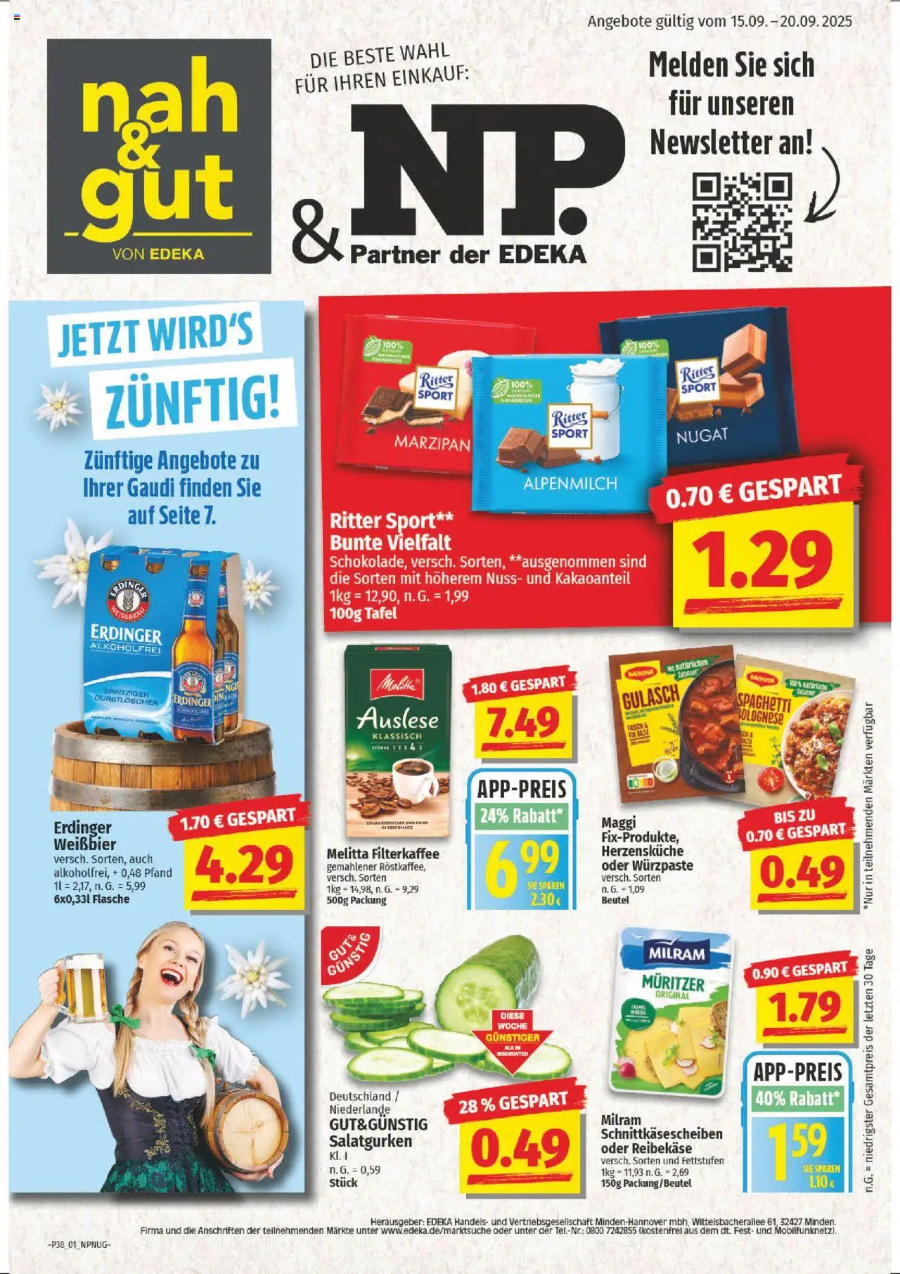 NP Discount Prospekt 	 - Seite 1 - gültig ab 15.09.2025