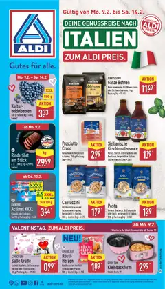 Vorschau Aldi Prospekt 	 gültig ab 09.02.2026