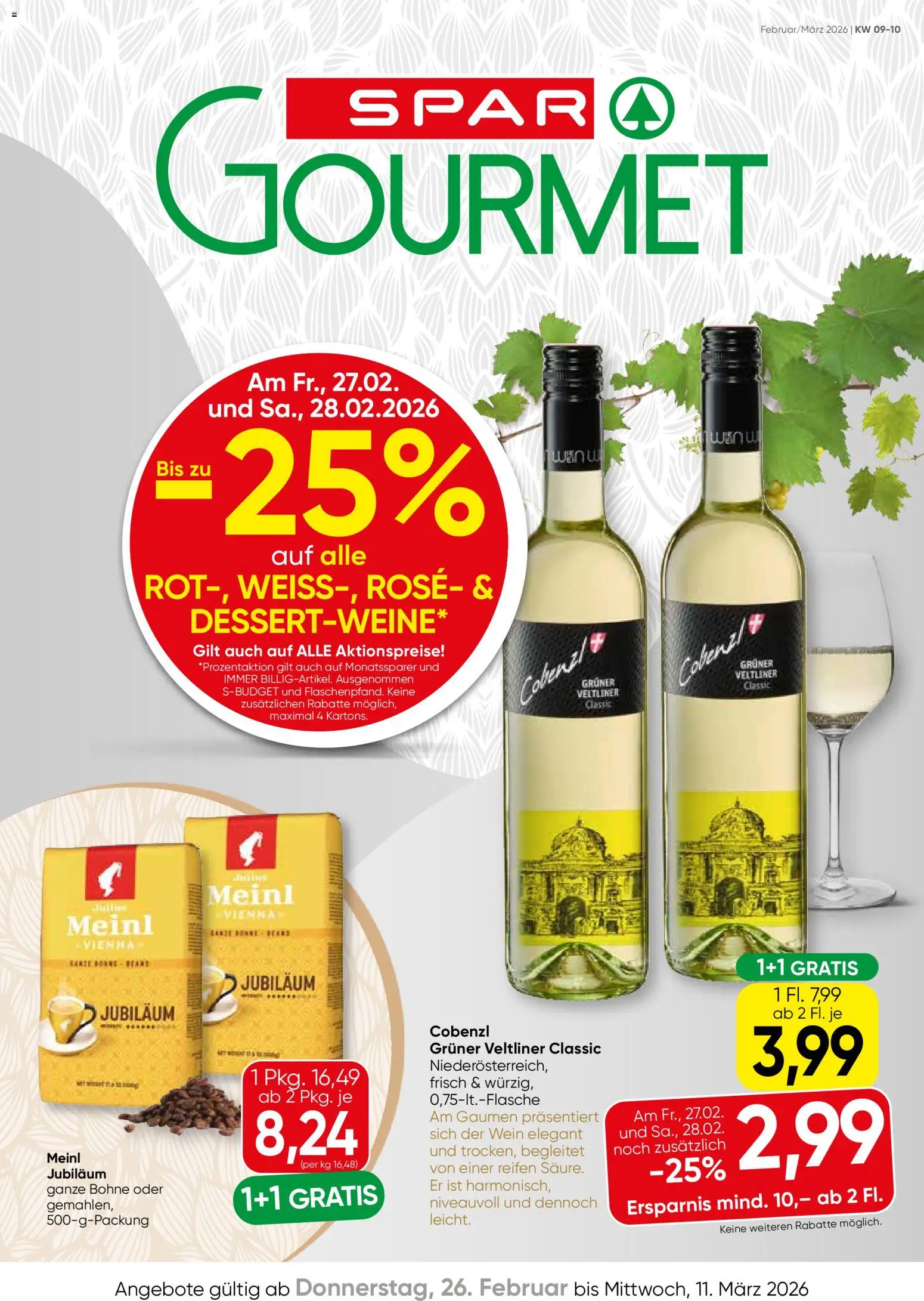 SPAR Gourmet Flugblatt - Seite 1- gültig ab 26.02.2026