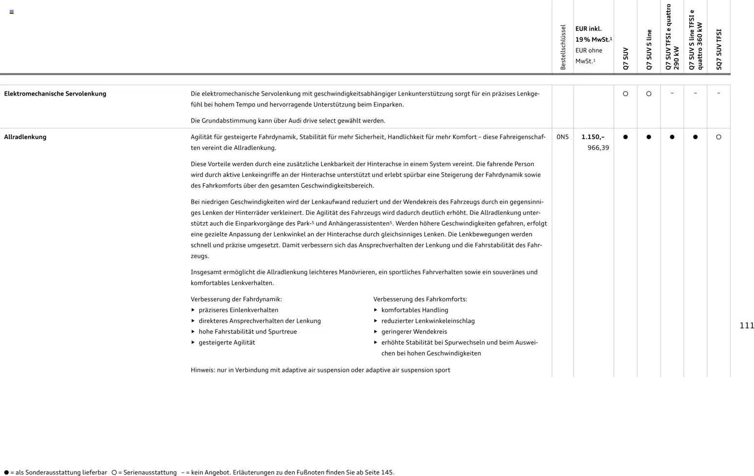 Audi Q7 - Seite 111 - gültig ab 28.10.2025