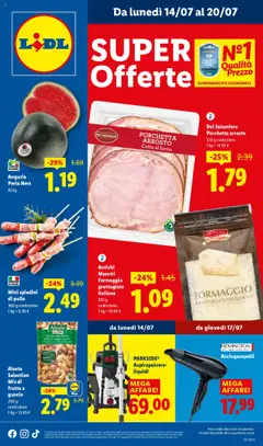 Anteprima Volantino Lidl	 valida dal 14/07/2025