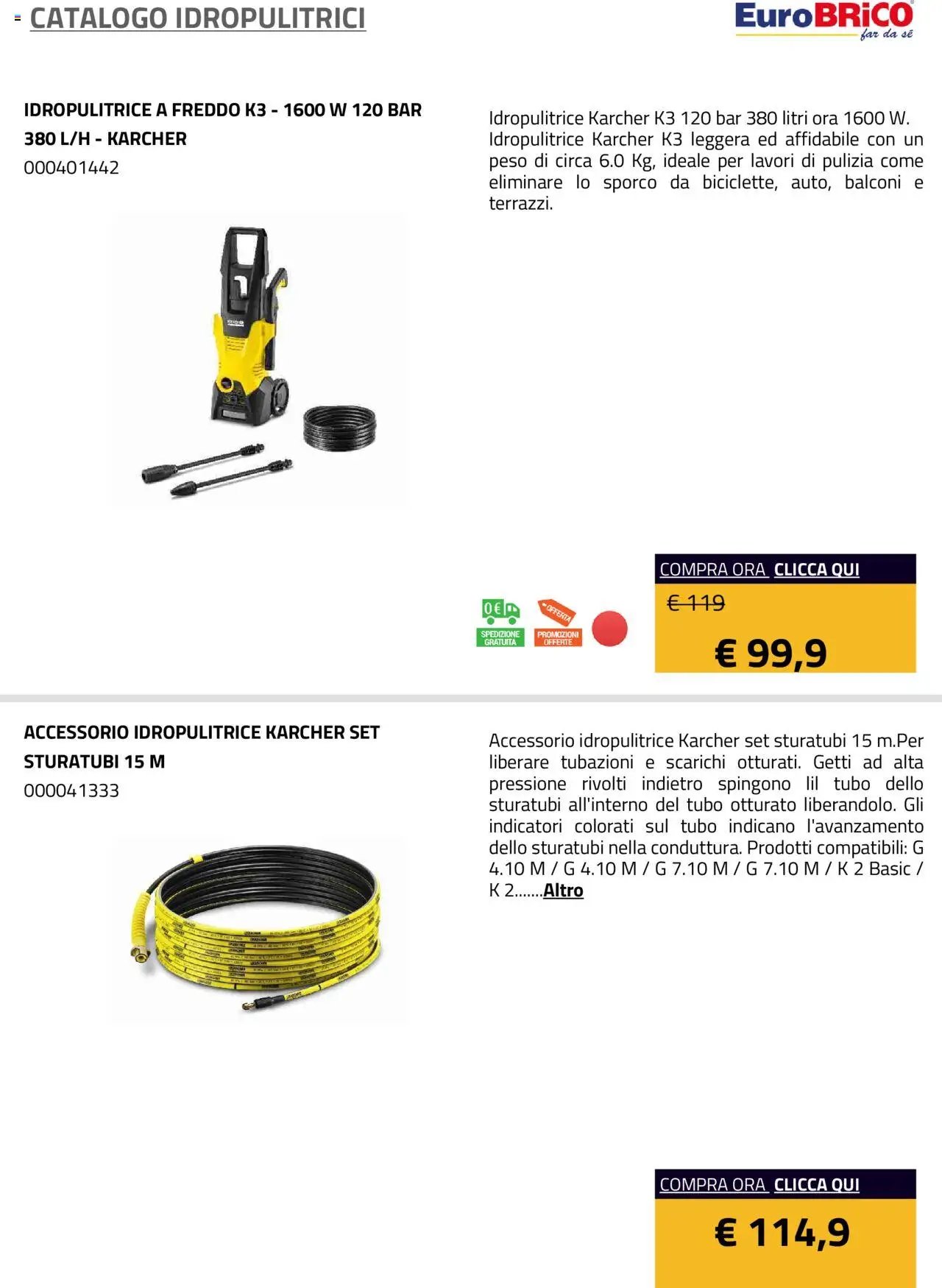 Eurobrico Idropulitrici catalogo - pagina 43 - valido dal 23/07/2025