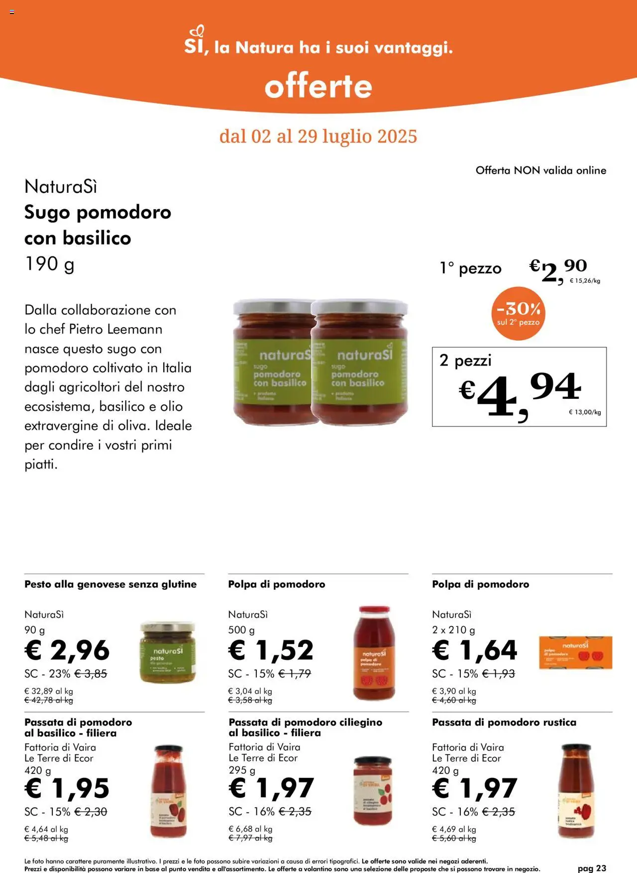 Volantino Natura Sì	 - pagina 23 - valido dal 02/07/2025