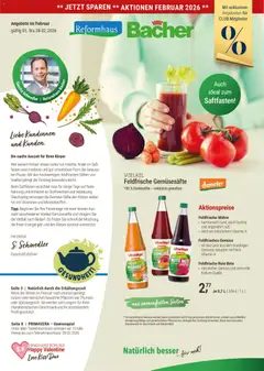 Vorschau Reformhaus Bacher Prospekt 	 gültig ab 01.02.2026