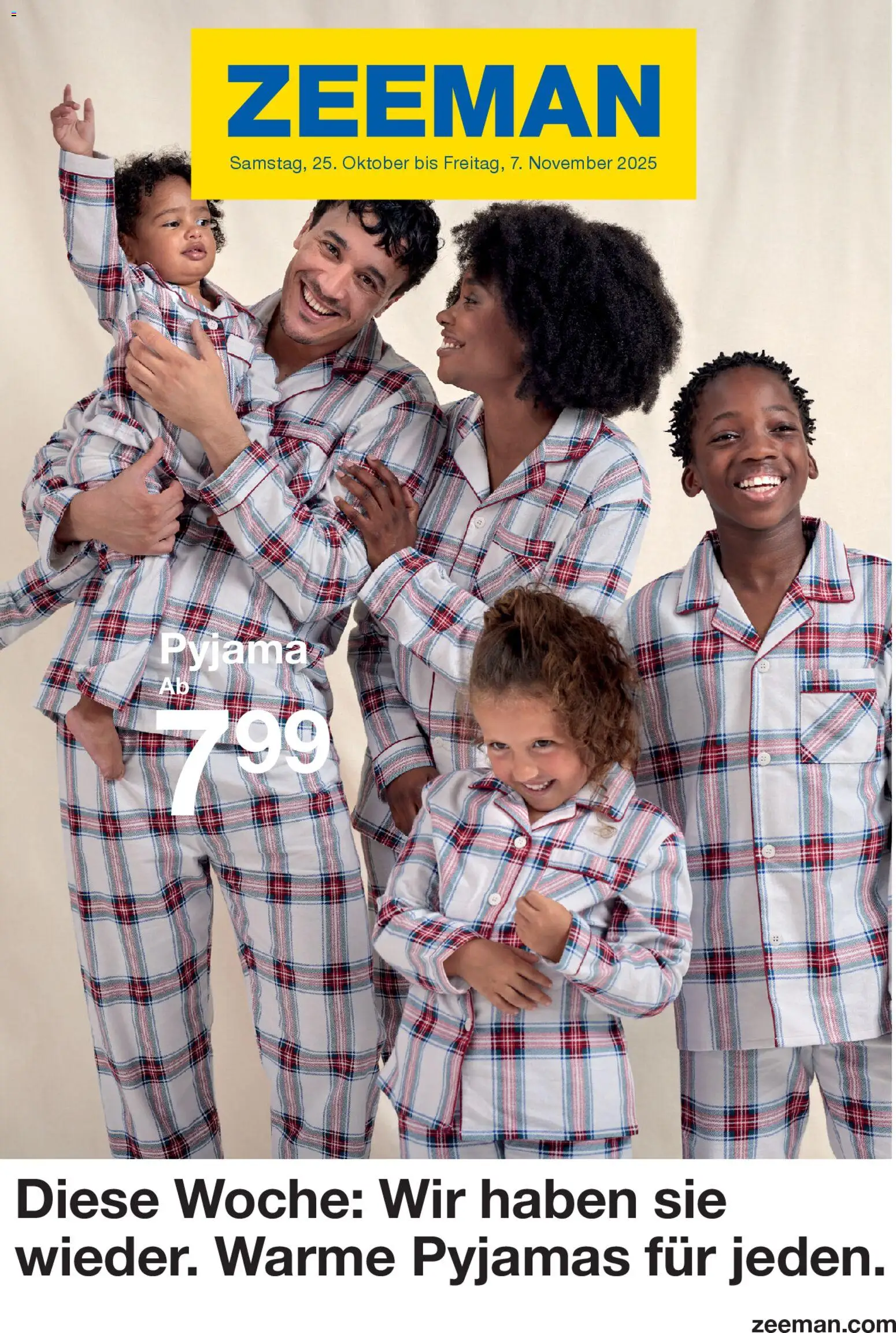 Zeeman Prospekt 	 - Seite 1 - gültig ab 25.10.2025