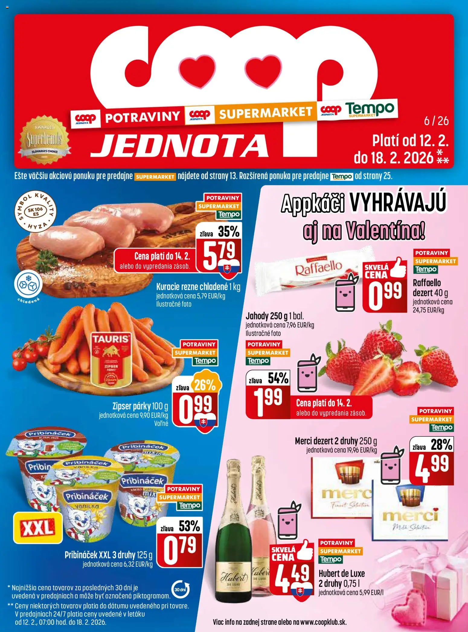 COOP Jednota leták - strana 1- platný od 12.02.2026