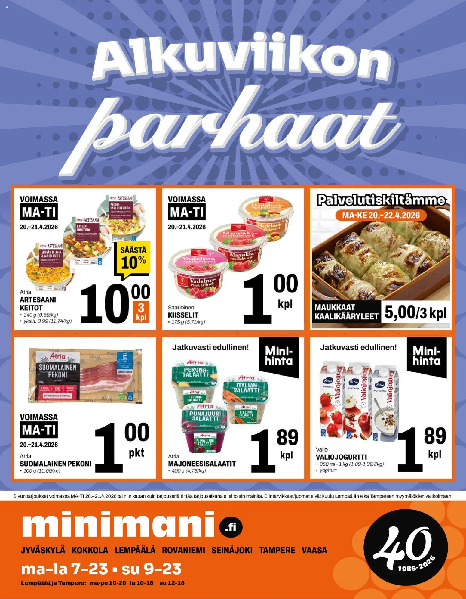 Minimani tarjoukset - sivu 1- voimassa alkaen 20/04/2026