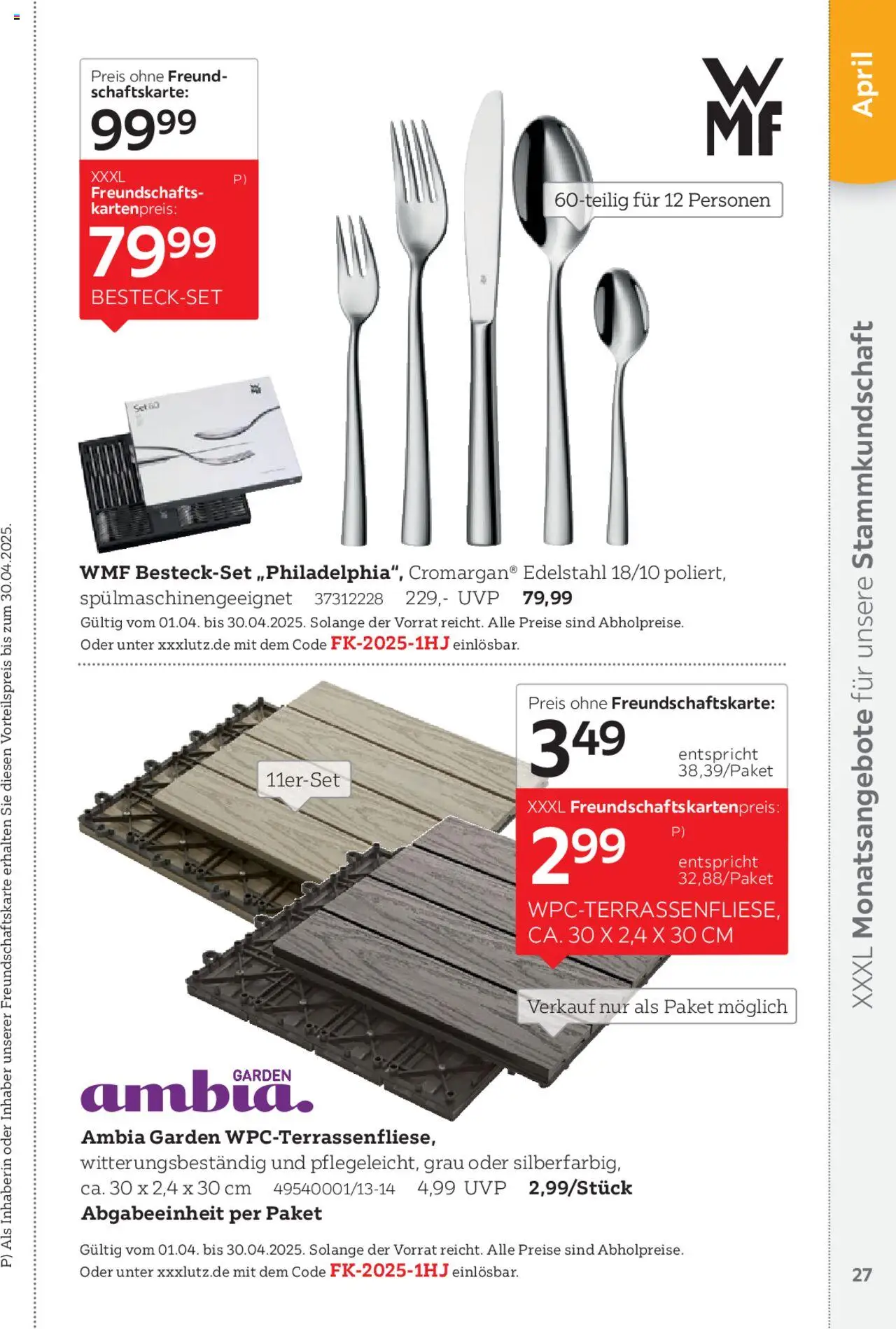 XXXL Lutz Freundschaftskartenjournal - Seite 27 - gültig ab 01.02.2025