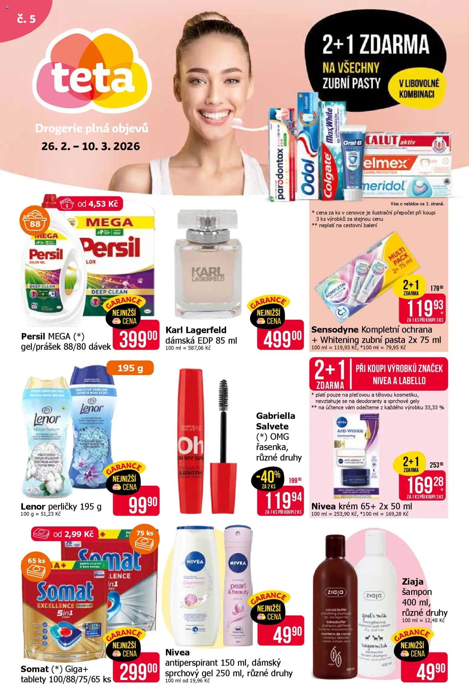 TETA Drogerie leták - strana 1- platný od 26.02.2026