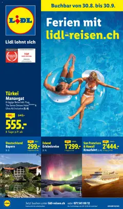 Vorschau Lidl Aktionen Reisen September gültig ab 30.08.2025