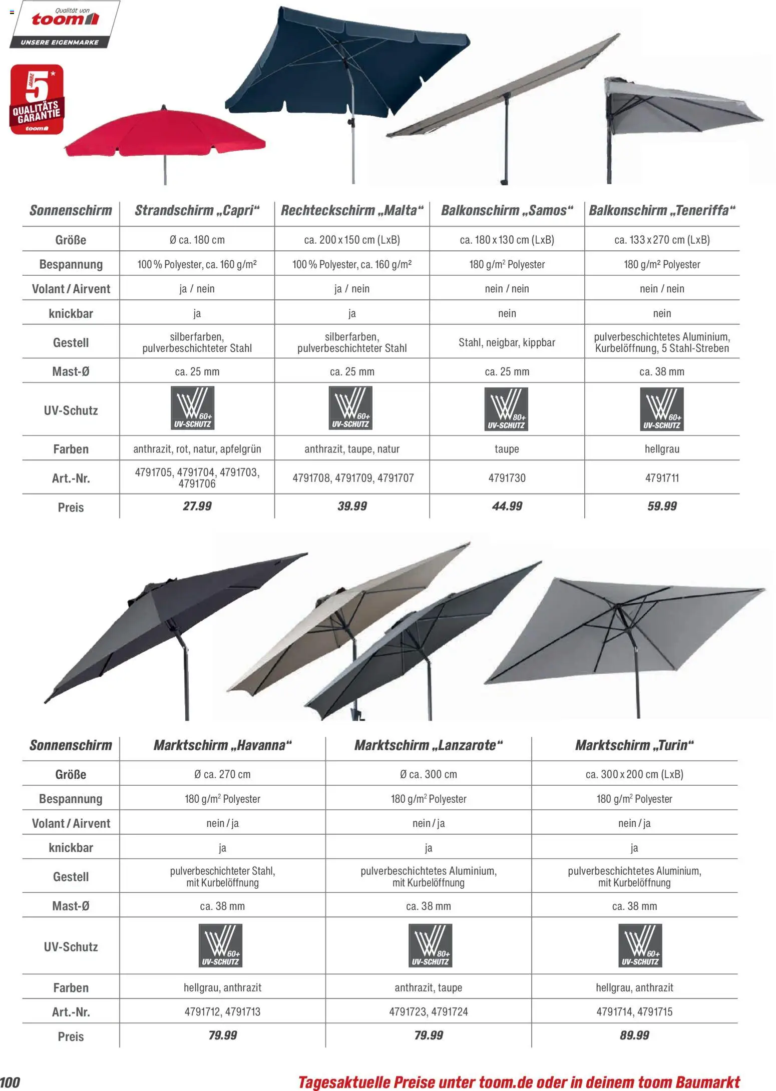 Toom Baumarkt  Gartenmöbel & Solar-Leuchten 2026 - Seite 100 - gültig ab 01.01.2026