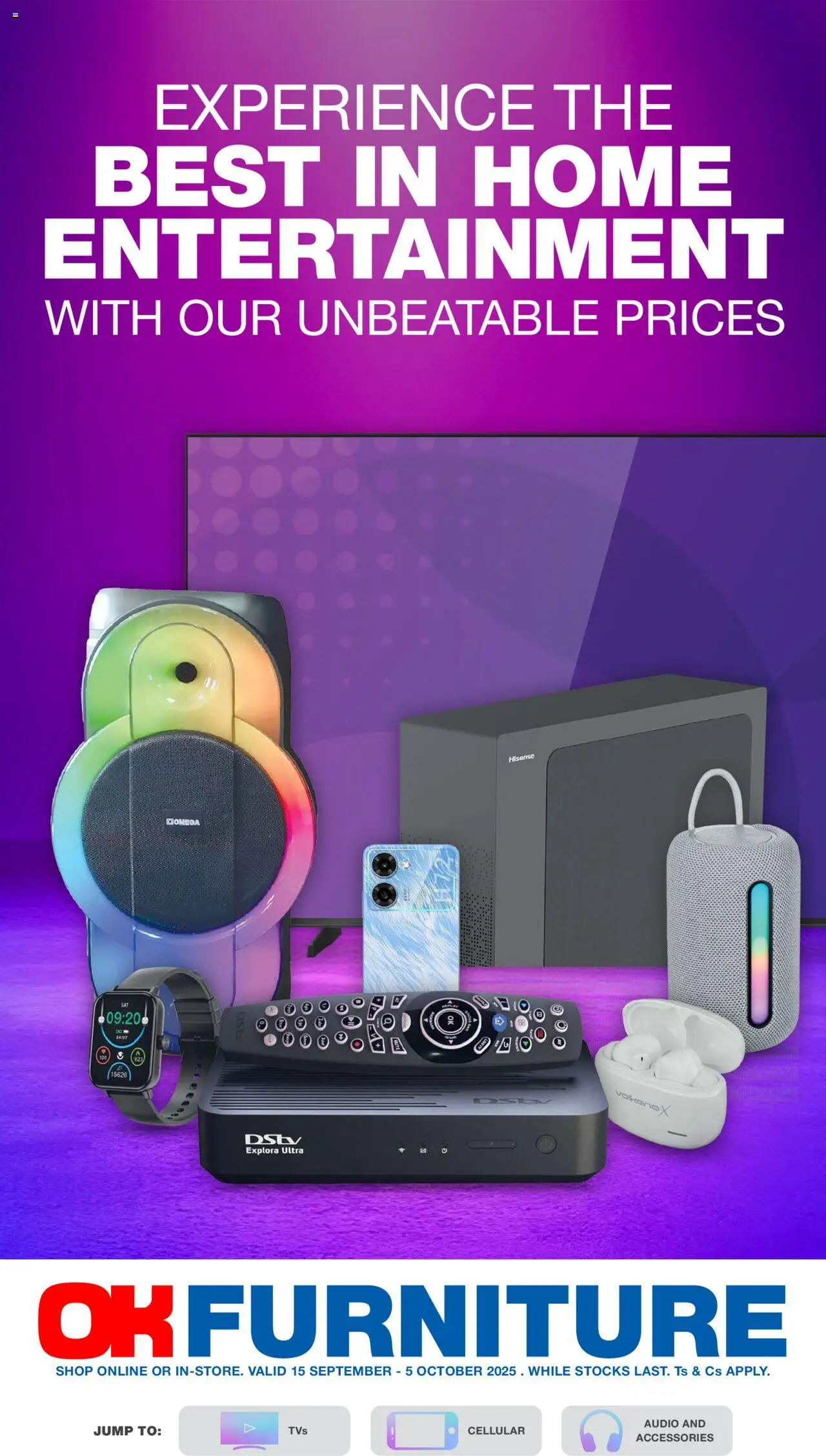 OK Furniture - Experience The Best In Home Entertainment - page 1- valid from 15/09/2025