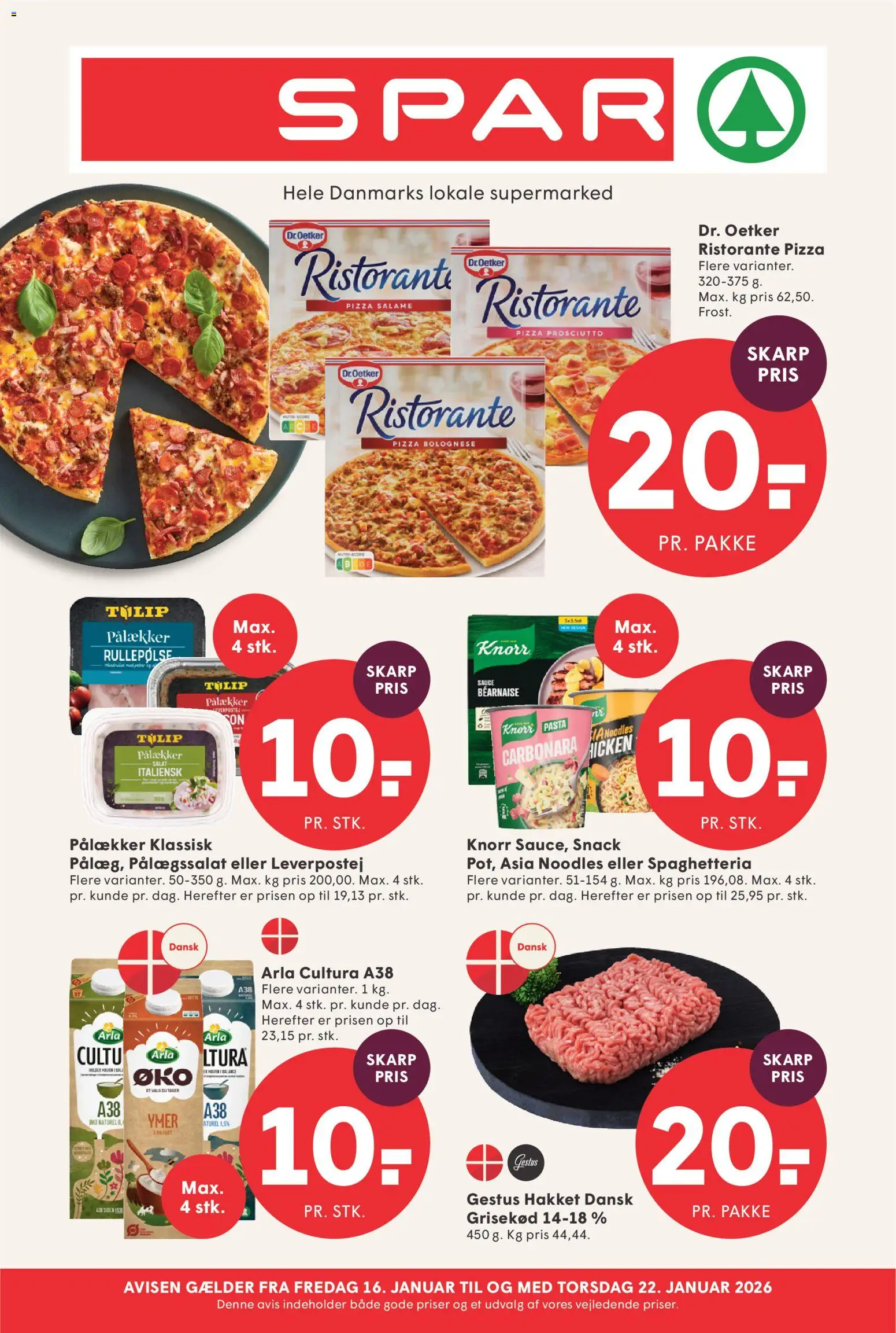 Spar - Tilbudsavis - side 1- gyldig fra 16/01/2026